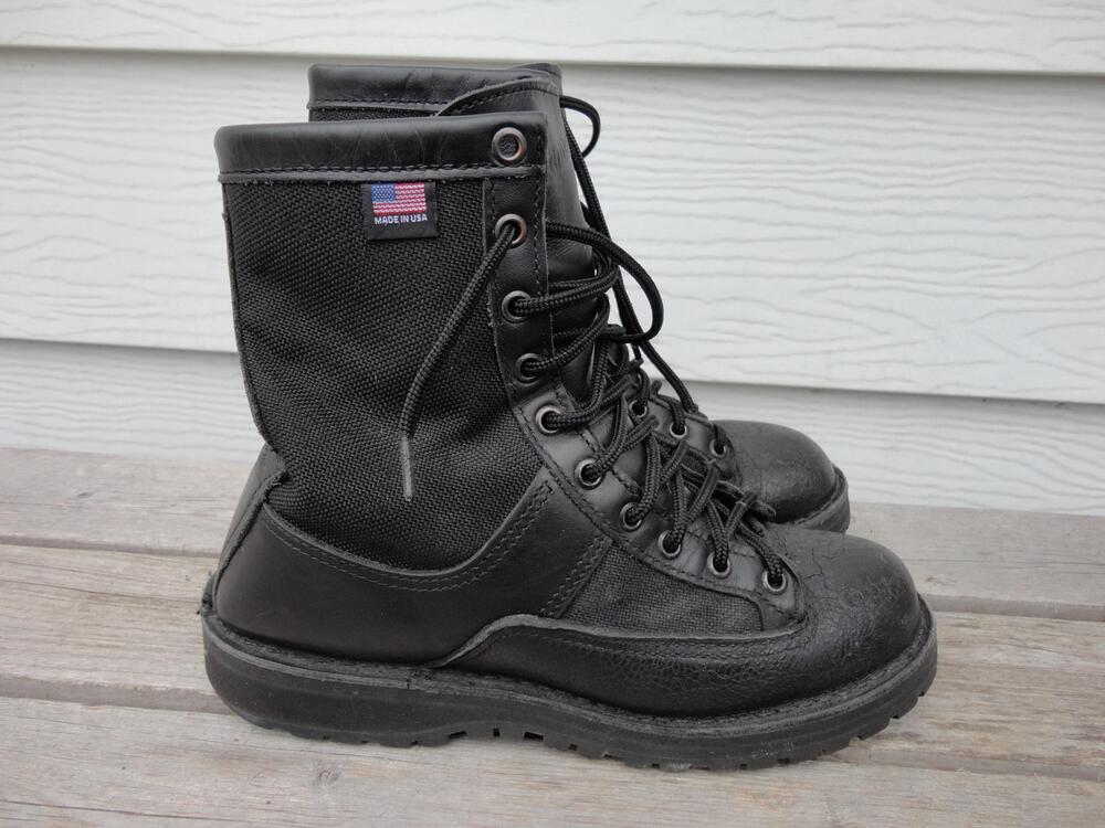 Danner Combat Boots Womens Size 7.5 Black Leather Gore-Tex Acadia 8" 21210 USA